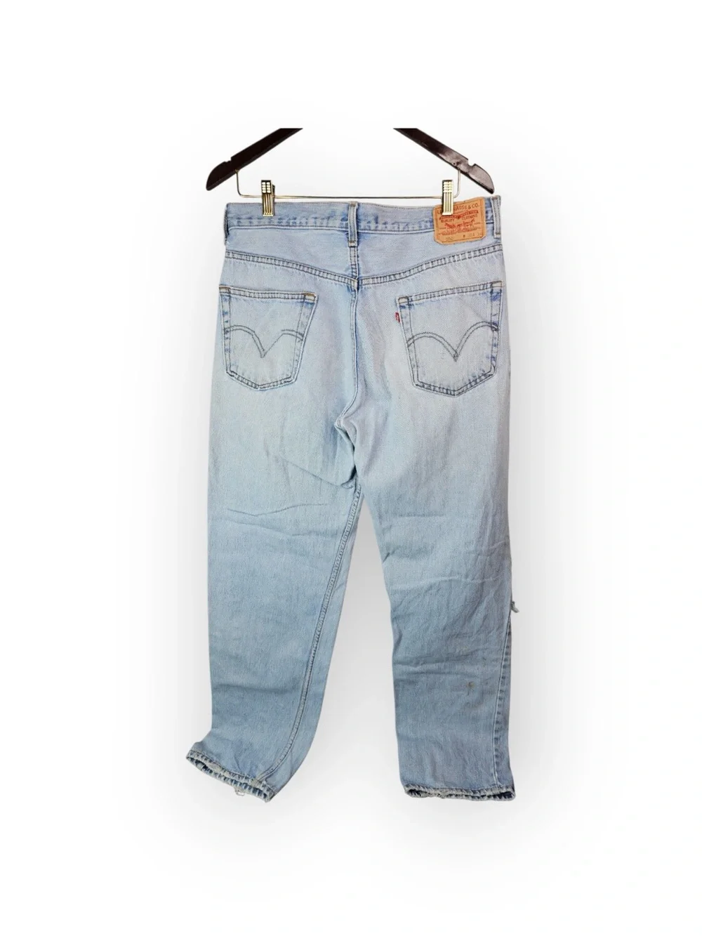 LEVI'S 550 Relaxed Fit Distressed Light Wash Jeans 36x34